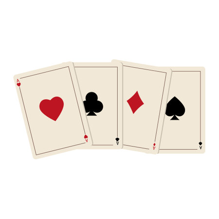 Isolated playing cards, color vector illustration.