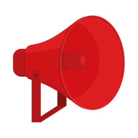 loudspeaker isolated vector color illustration in cartoon style.のイラスト素材
