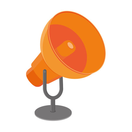 loudspeaker isolated vector color illustration in cartoon style.のイラスト素材