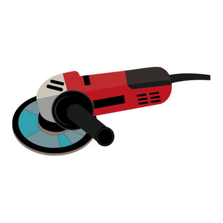 Construction tool grinder, color isolated vector illustration in cartoon style.のイラスト素材