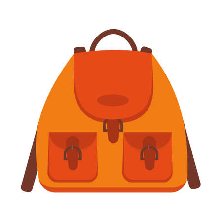 backpack bag isolated vector illustration on a white background.のイラスト素材