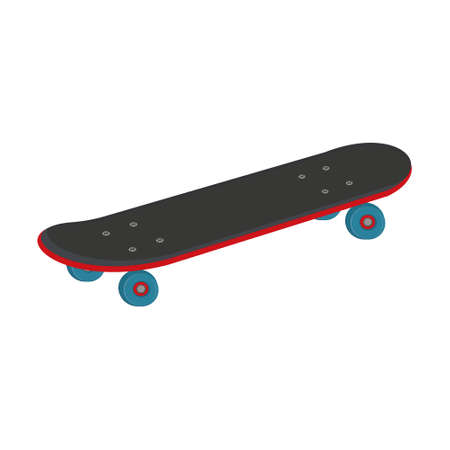 Skateboard color isolated illustration on a white backgroundのイラスト素材