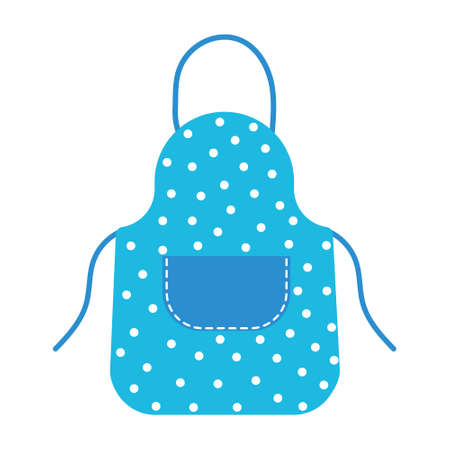 kitchen apron, color vector illustration isolated on a white background.のイラスト素材