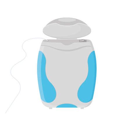 dental floss in a container, color isolated vector illustration.のイラスト素材