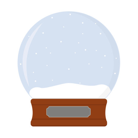 snow decorative ball, isolated vector illustrationのイラスト素材
