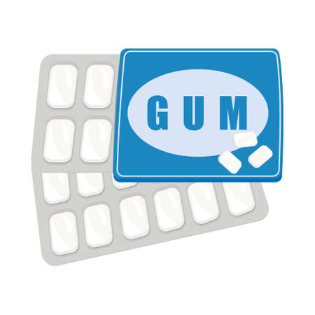 gum isolated on a white background, vector illustrationのイラスト素材