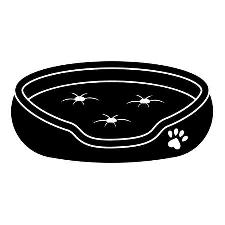 Bed for dogs and cats, isolated vector illustration iconのイラスト素材