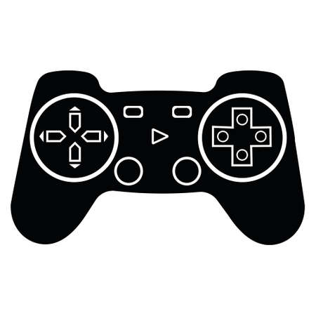 game controller joystick, isolated vector illustration icon stencilのイラスト素材