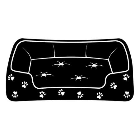 Bed for dogs and cats, isolated vector illustration iconのイラスト素材