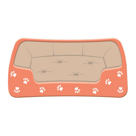 bed for dogs and cats, color isolated vector illustrationのイラスト素材