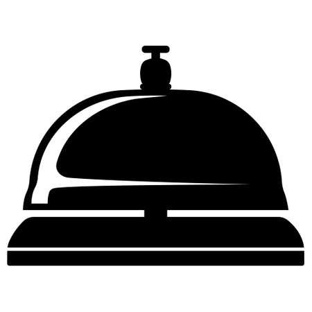 Hotel desk bell, service bell, bell icon at the reception. flat vector illustrationのイラスト素材