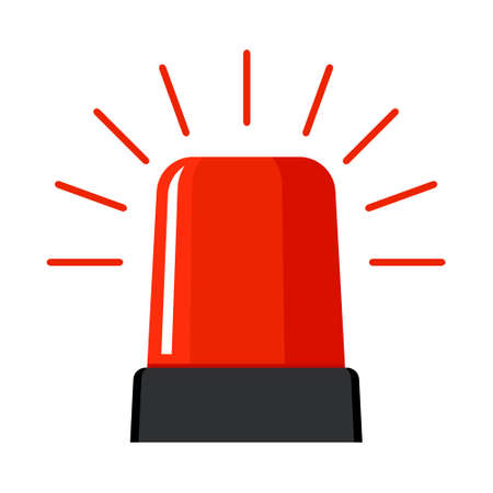 A set of police flashing lights, vector. Red and blue ambulance sirens. Emergency Badgesのイラスト素材