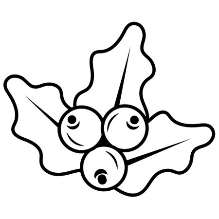 Autumn plants doodle elements. Contour elements of the plant in autumn. Vector graphicsのイラスト素材