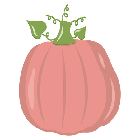 Autumn vegetable pumpkin, color vector isolated illustration iconのイラスト素材