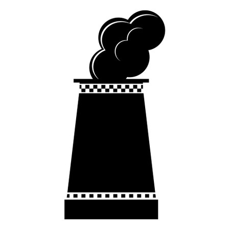 Production chimney, icon, stencil, isolated vector illustrationのイラスト素材