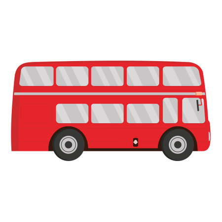 london red bus vector illustration isolated on white backgroundのイラスト素材