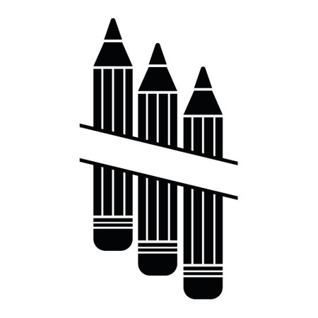 pencil icon in fashionable flat style, vector pencil icon, vector illustration stencilのイラスト素材