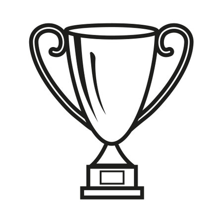 Winners prize, sports award, success concept vector illustration, contour doodleのイラスト素材