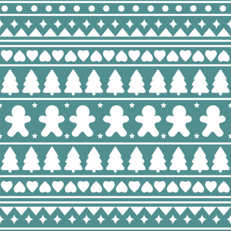 Seamless Scandinavian pattern for Christmas and New Year for winter hat, ugly sweater, jumper, paper or other designs.のイラスト素材