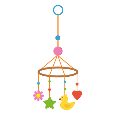 Childrens toys-a carousel for a childs bed. Entertainment products for children, vector images.のイラスト素材