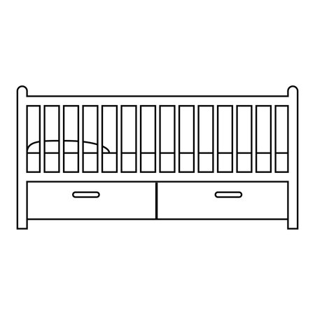 Childrens bedroom with contour bedのイラスト素材