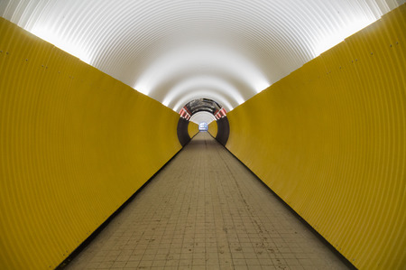 Brunkeberger yellow tunnel in Stockholm Swedenの写真素材