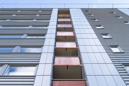 Details of modern business building facadeの写真素材