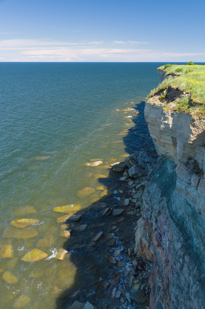 Dangerous cliff of Baltic seaの写真素材