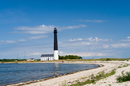 Sorve lighthouse against blue sky, Saaremaa island, Estoniaの写真素材