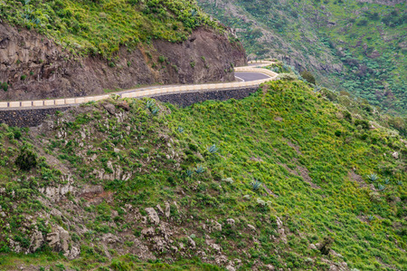Highland serpentine in Macizo de Teno mountains, Tenerife, Spainの写真素材