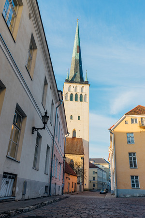 St Olaf's Church in Tallinn, the city's biggest medieval structureの写真素材