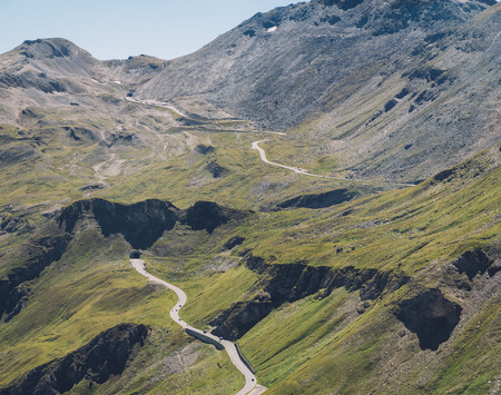 Serpentines of Grossglockner High Alpine Road, Austriaの写真素材