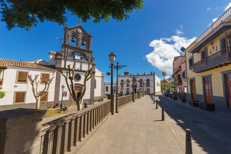 Iglesia de San Roque church in Firgas town, Gran Canaria, Spainのeditorial素材