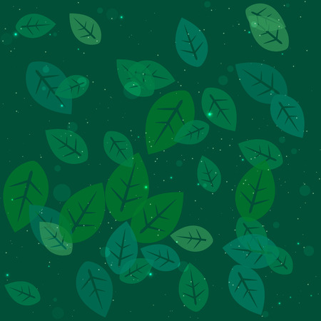 Vector illustration of abstract background with leaves のイラスト素材
