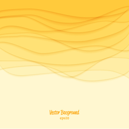Abstract background. Yellow waves vector illustration  のイラスト素材