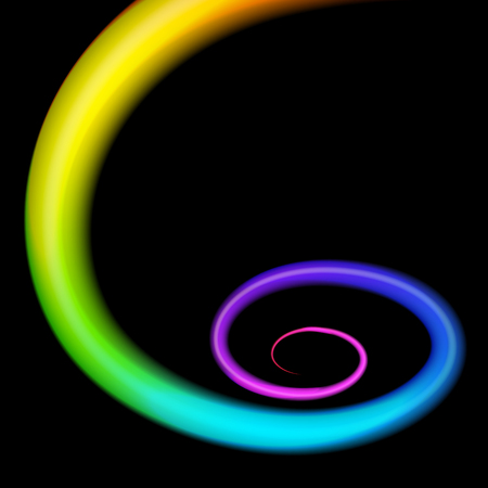Rainbow 3d swirl. Realistic vector illustration  のイラスト素材