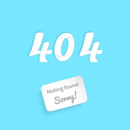 A 404 connection error. Abstract background with 3d paper style text and plaque. vector illustrationのイラスト素材