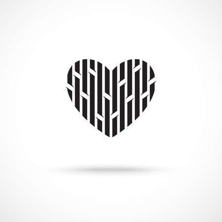 Heart illustration. Vector abstract valentines symbol. Eps 10 illustrationのイラスト素材