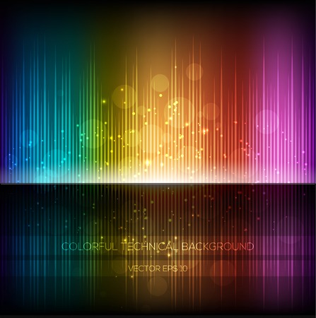 Abstract equalizer background. Multicolor rainbow wave. Vector illustration.のイラスト素材