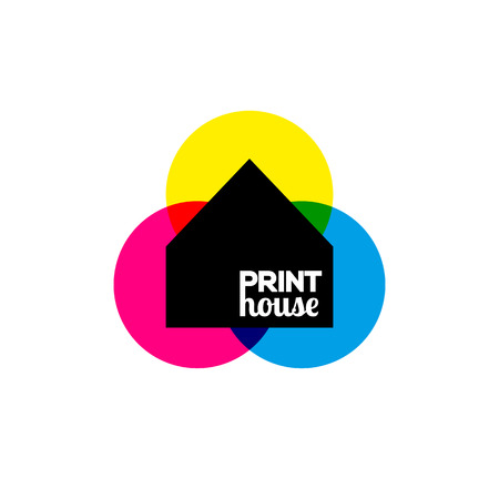Vector illustration of printing icon print-house ink symbol designのイラスト素材