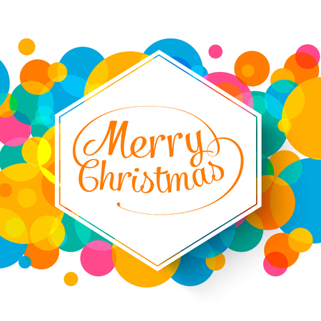 Merry Christmas multicolor background for your greetings card illustrationのイラスト素材