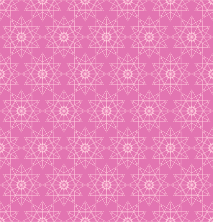 Seamless pattern. Repeating modern stylish geometrical texture with linear rhombus grids, stars, outline square. Vector contemporary designのイラスト素材