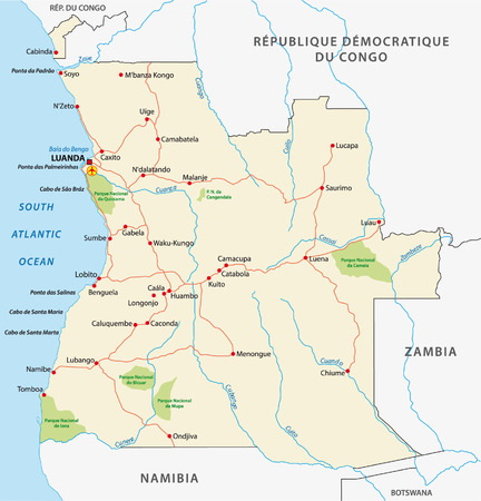 angola road mapのイラスト素材