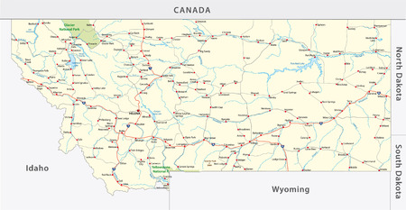 montana road mapのイラスト素材