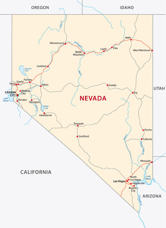 nevada road mapのイラスト素材