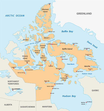 nunavut mapのイラスト素材