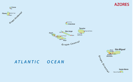 azores mapのイラスト素材