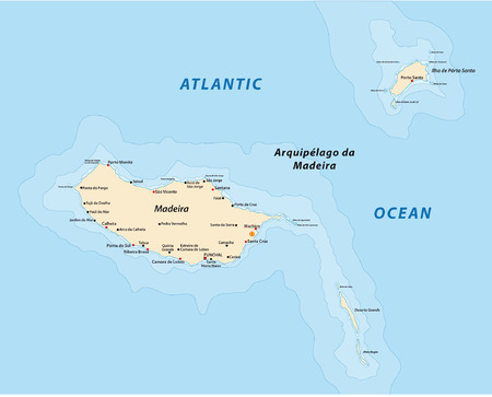 madeira mapのイラスト素材
