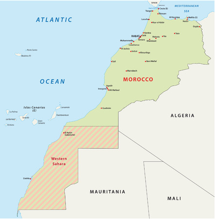 morocco mapのイラスト素材