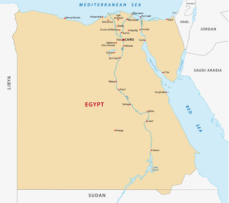 egypt mapのイラスト素材